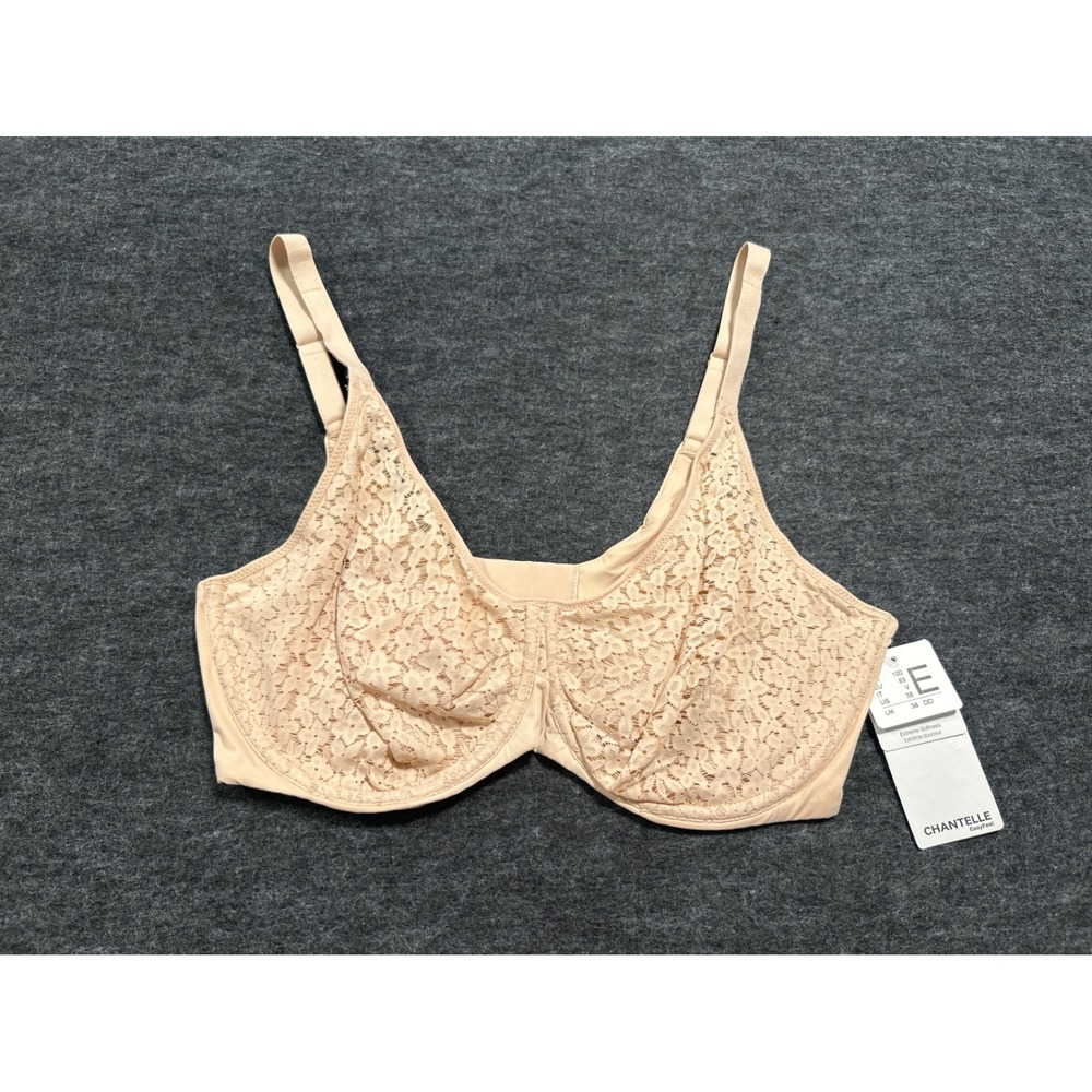 Chantelle Norah Underwire Bra Womens 38DD Nude NEW Lace Comfort C13F10